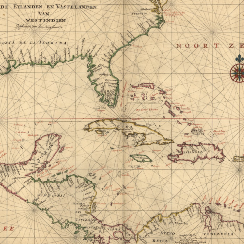 historic map of the caribbean including central america