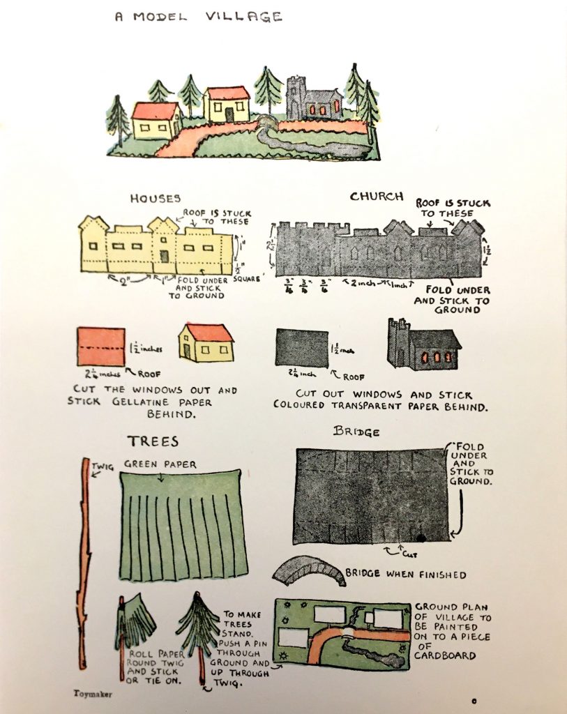 diagram for making a model village