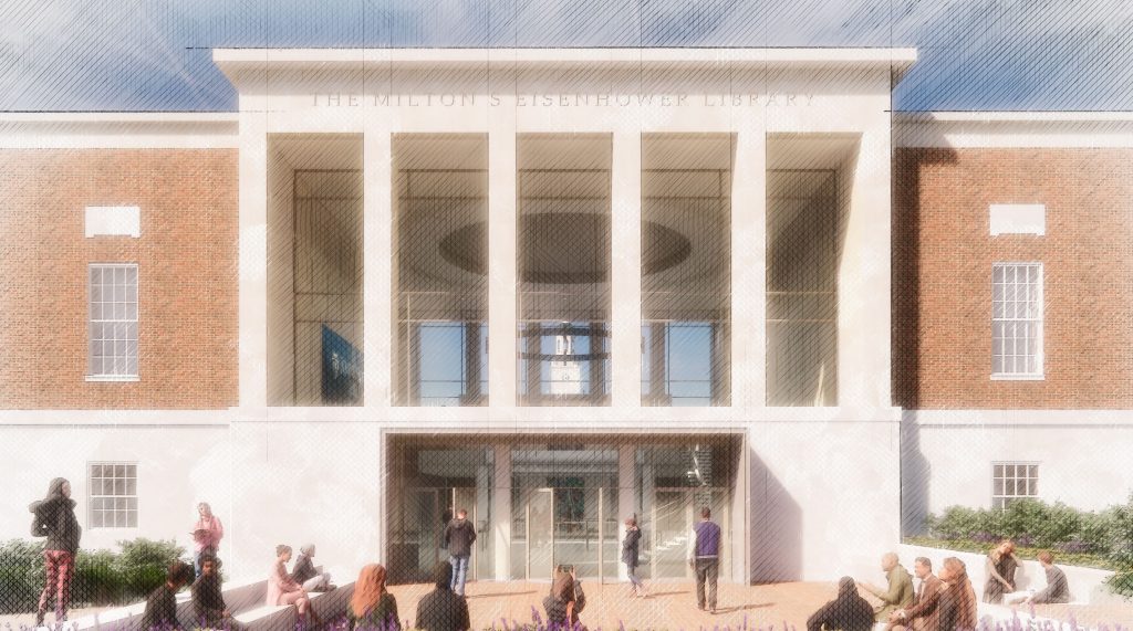 architectural rendering of front of the building