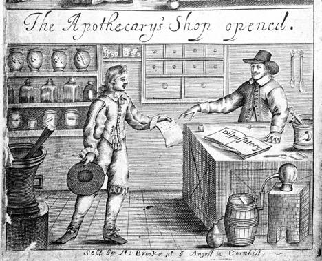 illustration of an apothcary